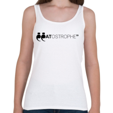 PRINTFASHION CATostrophe - Női atléta - Fehér női trikó
