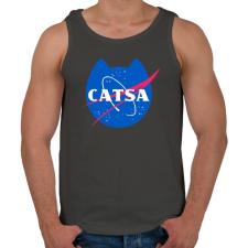 PRINTFASHION CATSA - Férfi atléta - Sötétszürke atléta, trikó