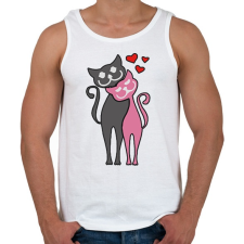PRINTFASHION Catslove - Férfi atléta - Fehér atléta, trikó