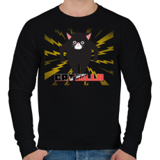PRINTFASHION CATZILLA - Férfi pulóver - Fekete