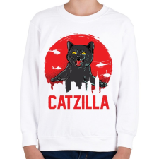 PRINTFASHION catzilla - Gyerek pulóver - Fehér gyerek pulóver, kardigán