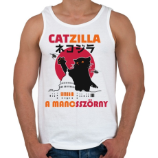 PRINTFASHION Catzilla  mancsszörny - Férfi atléta - Fehér