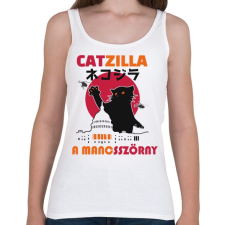 PRINTFASHION Catzilla  mancsszörny - Női atléta - Fehér női trikó