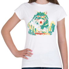 PRINTFASHION Catzilla - Női póló - Fehér női póló