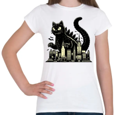 PRINTFASHION Catzilla - Női póló - Fehér női póló