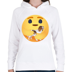 PRINTFASHION Cavalier King Charles spániel - Női kapucnis pulóver - Fehér