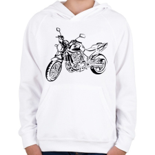 PRINTFASHION cbf500 - Gyerek kapucnis pulóver - Fehér gyerek pulóver, kardigán