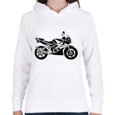 PRINTFASHION cbr125 - Női kapucnis pulóver - Fehér női pulóver, kardigán