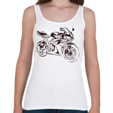 PRINTFASHION cbr600rr fekete - Női atléta - Fehér női trikó