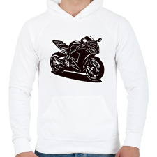 PRINTFASHION cbr firebla - Férfi kapucnis pulóver - Fehér férfi pulóver, kardigán