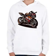 PRINTFASHION cbr firebladereps - Gyerek kapucnis pulóver - Fehér gyerek pulóver, kardigán