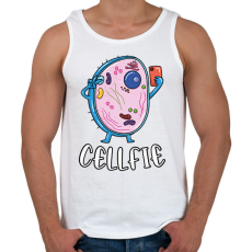 PRINTFASHION Cellfie - Férfi atléta - Fehér