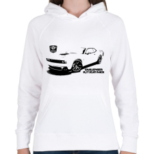 PRINTFASHION Challenger R/T Scat Pack - Női kapucnis pulóver - Fehér női póló