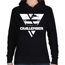 PRINTFASHION Challenger Triangle - Női kapucnis pulóver - Fekete