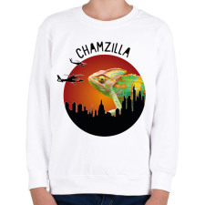 PRINTFASHION Chamzilla - Gyerek pulóver - Fehér gyerek pulóver, kardigán