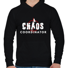 PRINTFASHION CHAOS COORDINATOR - Férfi kapucnis pulóver - Fekete
