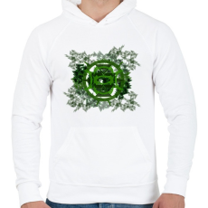 PRINTFASHION chaos design - Férfi kapucnis pulóver - Fehér