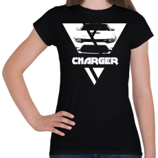 PRINTFASHION Charger Triangle - Női póló - Fekete