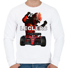 PRINTFASHION Charles Leclerc - Férfi pulóver - Fehér férfi pulóver, kardigán