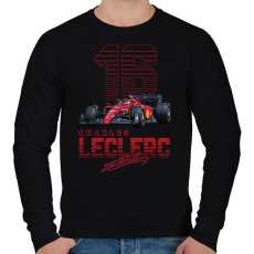 PRINTFASHION Charles Leclerc - Férfi pulóver - Fekete