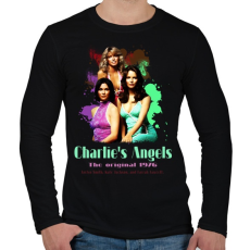 PRINTFASHION Charlie's angels 1976 - Férfi hosszú ujjú póló - Fekete