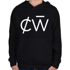 PRINTFASHION Charlotte de Witte - Gyerek kapucnis pulóver - Fekete