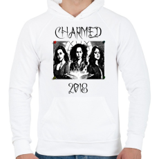 PRINTFASHION CHARMED 2018 draw - Férfi kapucnis pulóver - Fehér