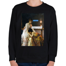 PRINTFASHION ChatGPT paródia - Gyerek pulóver - Fekete gyerek pulóver, kardigán