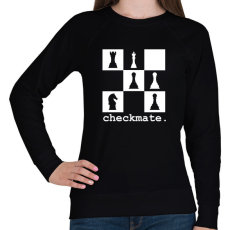 PRINTFASHION Checkmate. - Női pulóver - Fekete