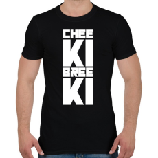 PRINTFASHION Cheeki Breeki - Férfi póló - Fekete