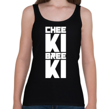 PRINTFASHION Cheeki Breeki - Női atléta - Fekete női trikó