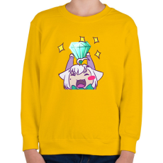 PRINTFASHION Cheer cica - Gyerek pulóver - Sárga