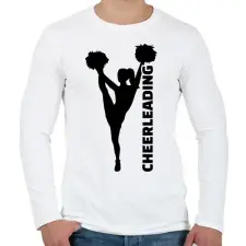 PRINTFASHION Cheerleading - Férfi hosszú ujjú póló - Fehér férfi póló