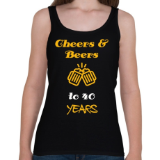 PRINTFASHION CHEERS AND BEERS 40 YEARS - Női atléta - Fekete