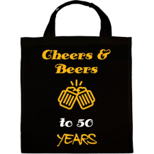 PRINTFASHION CHEERS AND BEERS 50 YEARS - Vászontáska - Fekete kézitáska és bőrönd