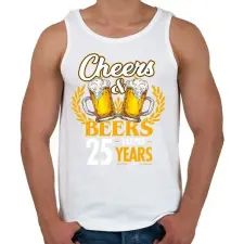 PRINTFASHION Cheers & Beers - 25 - Férfi atléta - Fehér atléta, trikó