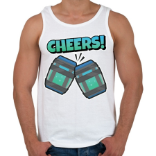 PRINTFASHION Cheers! Fortnite Chug Jug - Férfi atléta - Fehér atléta, trikó