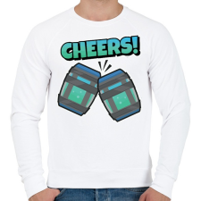 PRINTFASHION Cheers! Fortnite Chug Jug - Férfi pulóver - Fehér férfi pulóver, kardigán