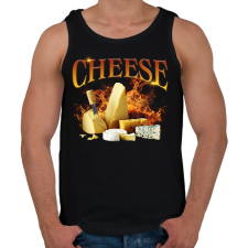 PRINTFASHION Cheese - Férfi atléta - Fekete atléta, trikó