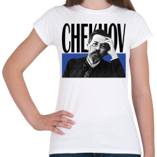 PRINTFASHION Chekhov - Önarckép - Női póló - Fehér női póló