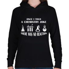 PRINTFASHION Chemistry joke (white) - Női kapucnis pulóver - Fekete női pulóver, kardigán