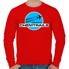 PRINTFASHION CHEMTRAILS - Férfi pulóver - Piros