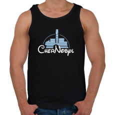 PRINTFASHION Chernobyl  - Férfi atléta - Fekete