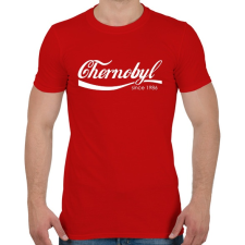 PRINTFASHION Chernobyl - Férfi póló - Piros férfi póló