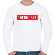 PRINTFASHION Chernobyl - Férfi pulóver - Fehér