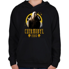PRINTFASHION chernobyl - Gyerek kapucnis pulóver - Fekete gyerek pulóver, kardigán