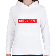 PRINTFASHION Chernobyl - Női kapucnis pulóver - Fehér női pulóver, kardigán