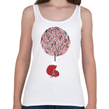 PRINTFASHION Cherry tree - Női atléta - Fehér női trikó