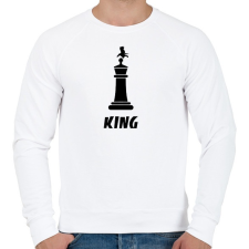 PRINTFASHION CHESS KING - Férfi pulóver - Fehér férfi pulóver, kardigán
