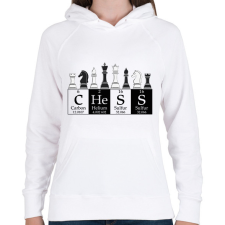 PRINTFASHION Chess - Sakk - Női kapucnis pulóver - Fehér női pulóver, kardigán